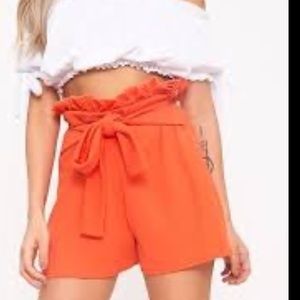 OLD NAVY PAPER BAG SHORTS ORANGE SIZE L/G